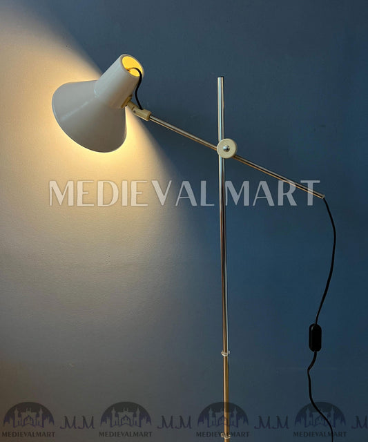 MEDIEVALMART AU Vintage Mid Century Silver Dijkstra Space Age Floor Lamp