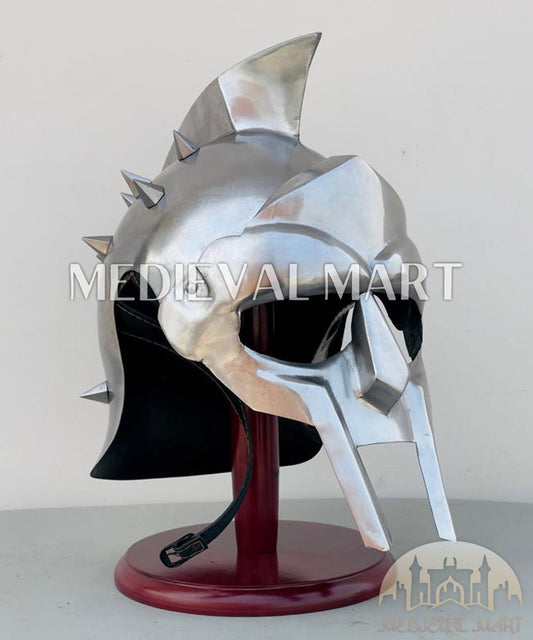 MEDIEVALMART AU Great Fantasy Helmet With Metal Horns or Free Stand | LARP Props