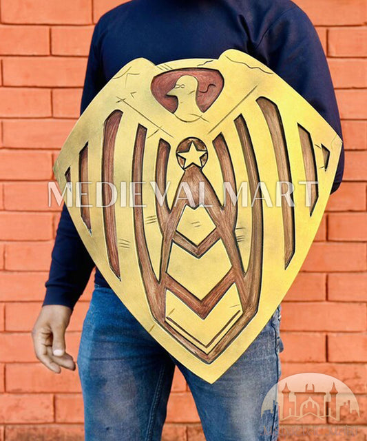 MEDIEVALMART AU First Avengers Steve Rogers Damaged Shield | Gift for Cosplayer