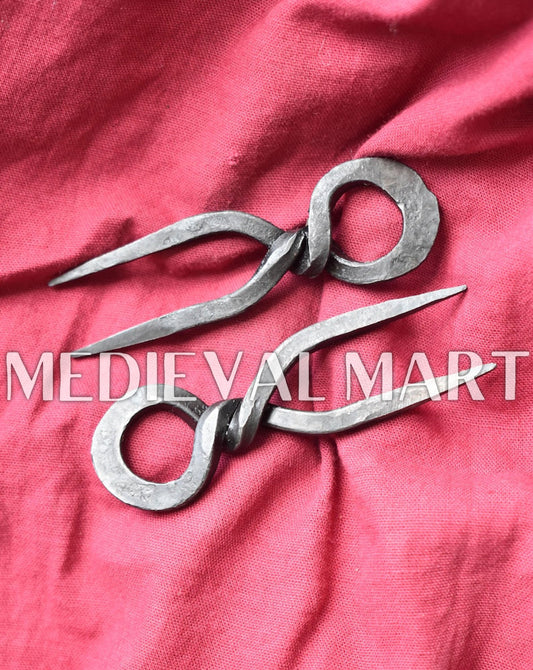 MEDIEVALMART AU Hand Forged Medieval Twisted Troll Cross Iron Pendent With Leather Cord