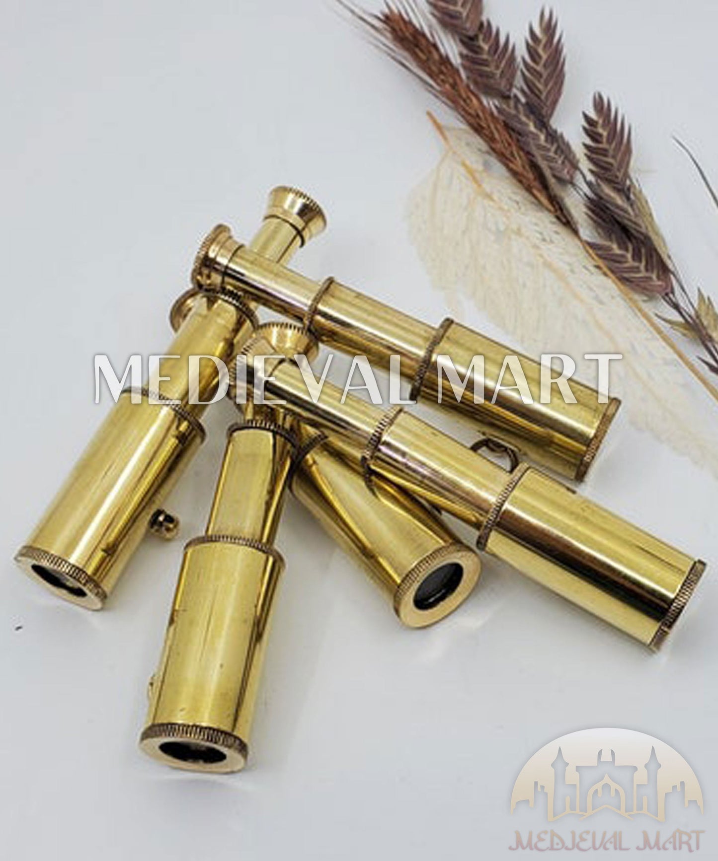 MEDIEVALMART AU "Achilles" Gold Finish Trojan Warrior Helmet W/H Free Stand | Troy Props