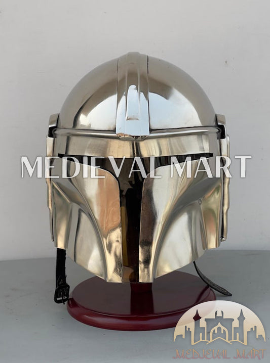 MEDIEVALMART AU "Achilles" Gold Finish Trojan Warrior Helmet W/H Free Stand | Troy Props