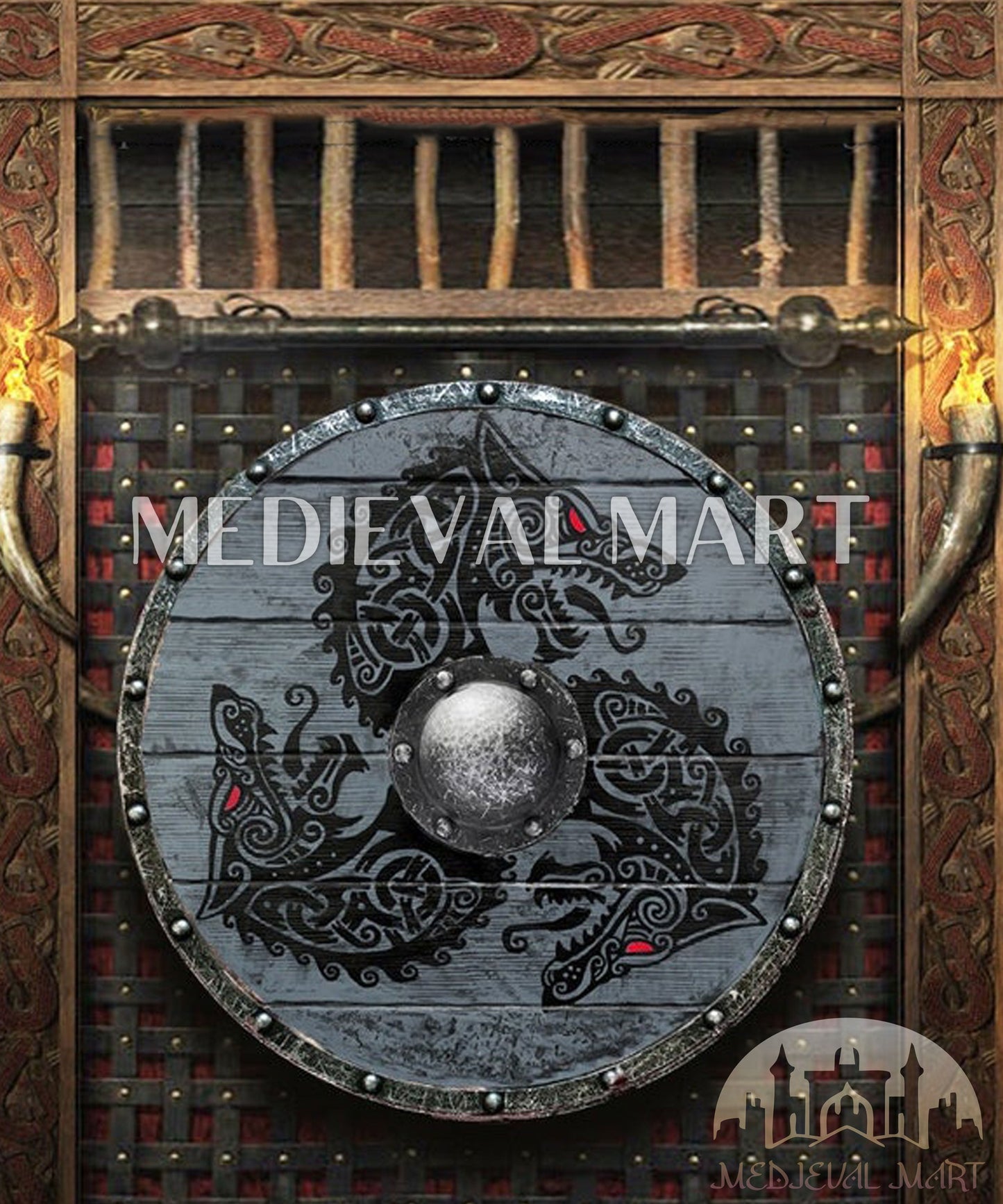 MEDIEVALMART AU First Avengers Steve Rogers Damaged Shield | Gift for Cosplayer