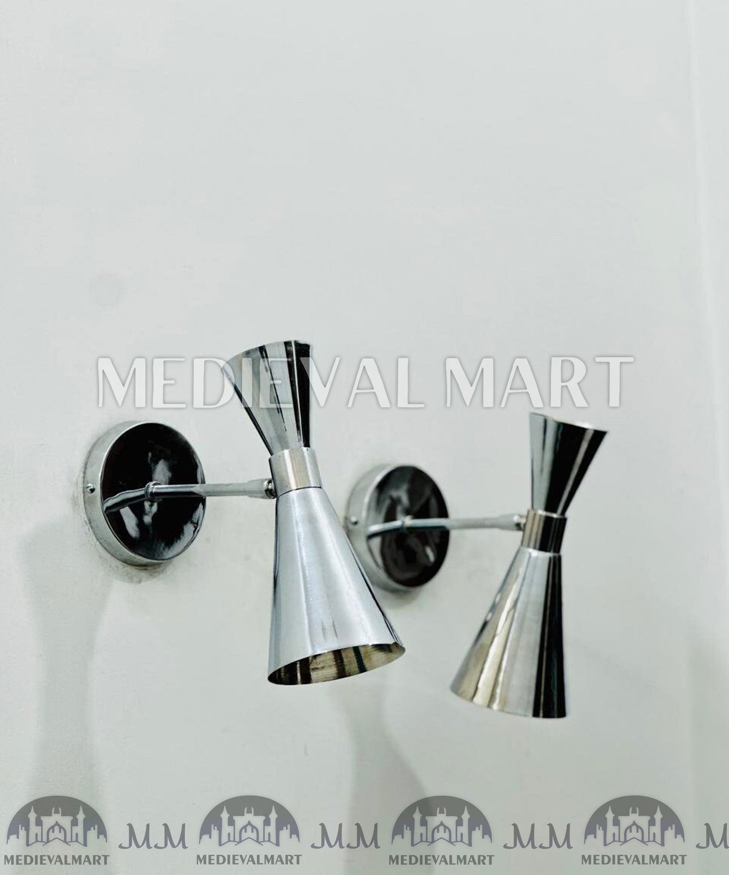 MEDIEVALMART AU European Greaves Knight English Legs Armor "Buff Polish"