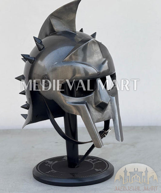 MEDIEVALMART AU Great Fantasy Helmet With Metal Horns or Free Stand | LARP Props