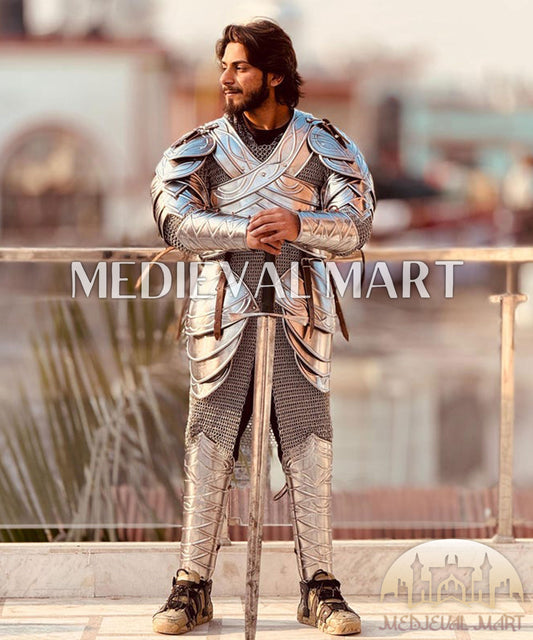 MEDIEVALMART AU Hand Forged Medieval Twisted Troll Cross Iron Pendent With Leather Cord