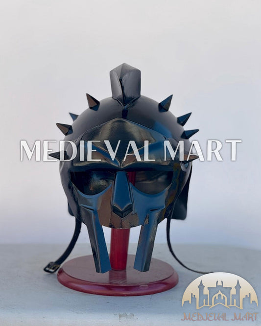 MEDIEVALMART AU Great Fantasy Helmet With Metal Horns or Free Stand | LARP Props