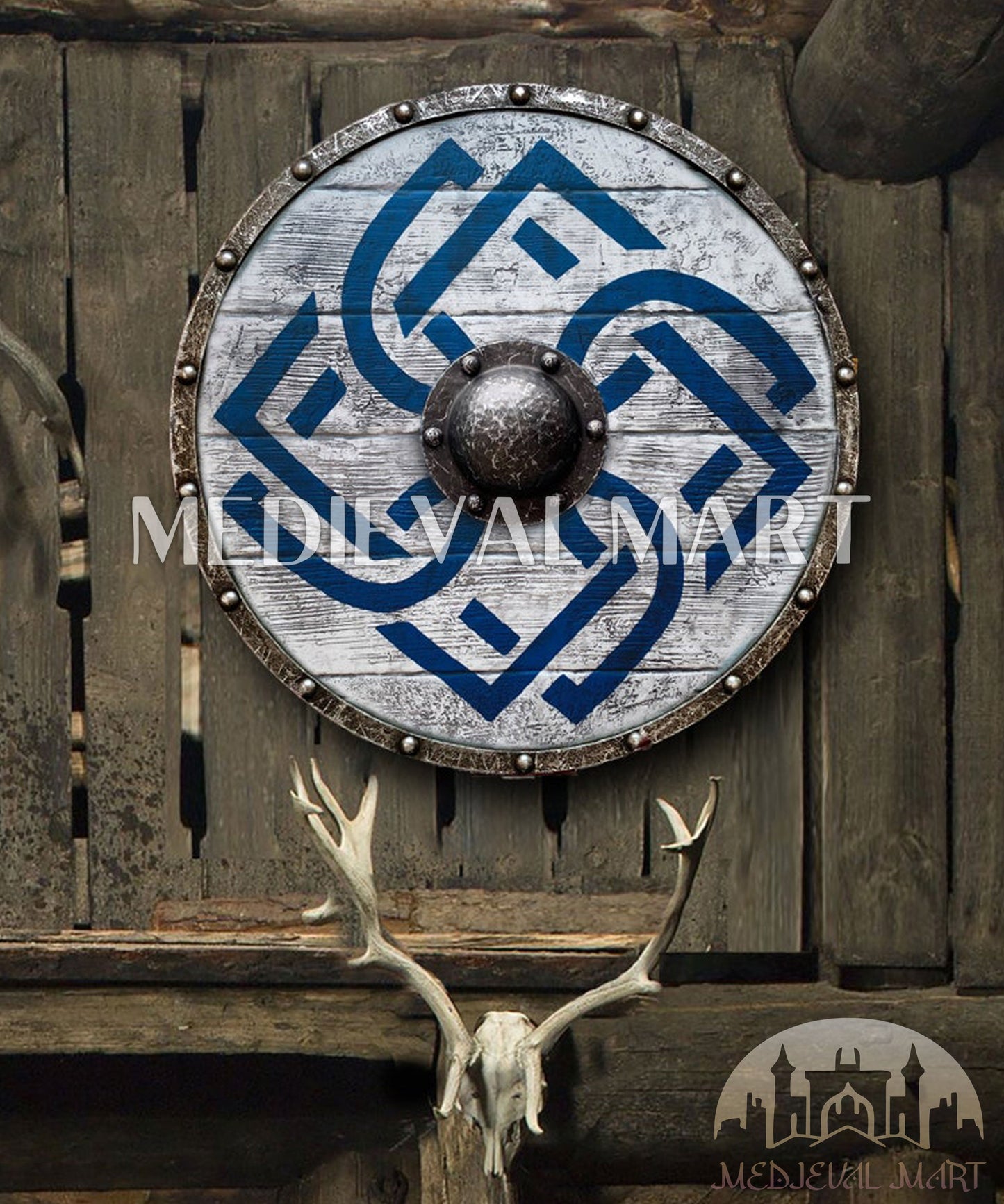 MEDIEVALMART AU First Avengers Steve Rogers Damaged Shield | Gift for Cosplayer