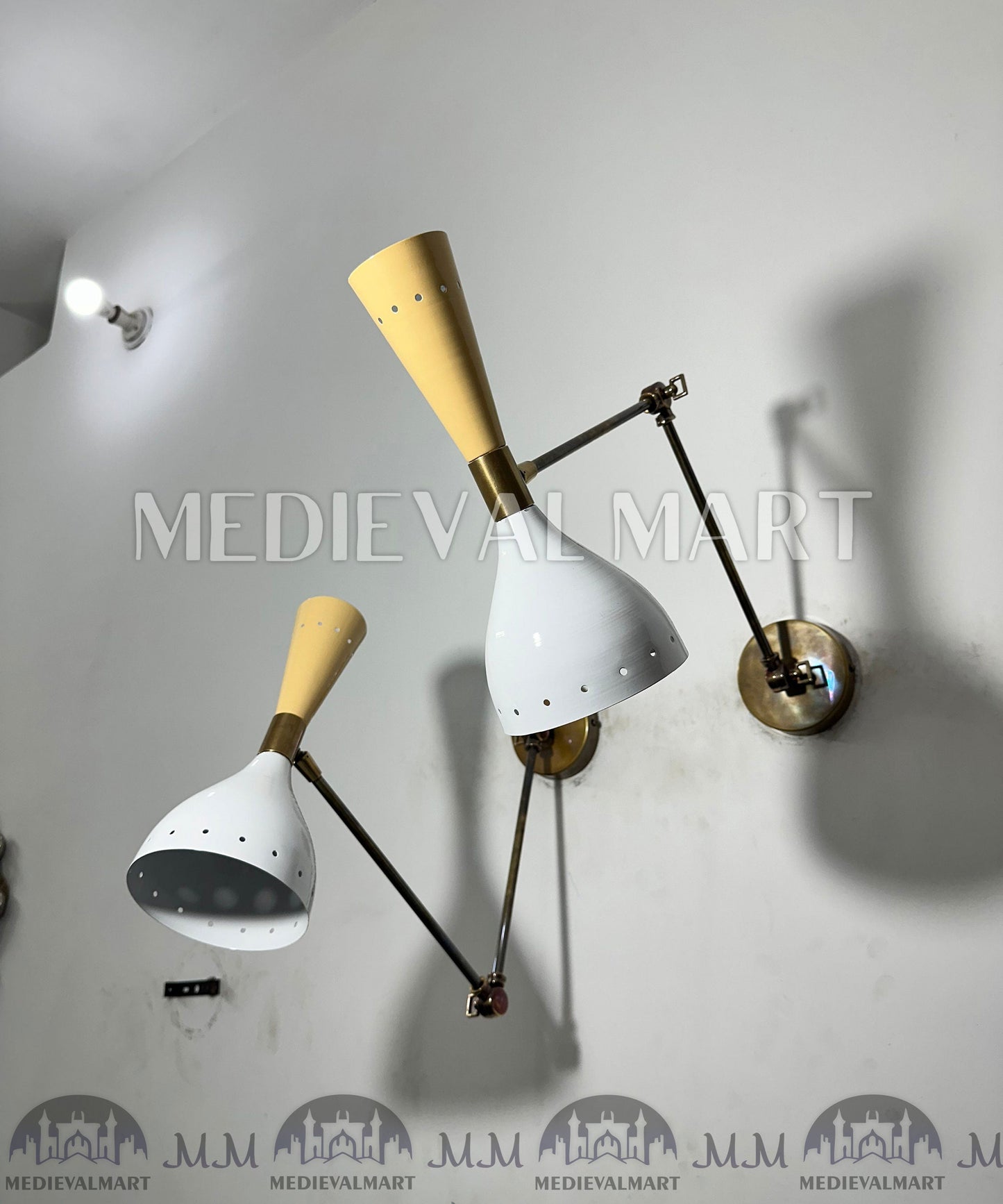 MEDIEVALMART AU European Greaves Knight English Legs Armor "Buff Polish"