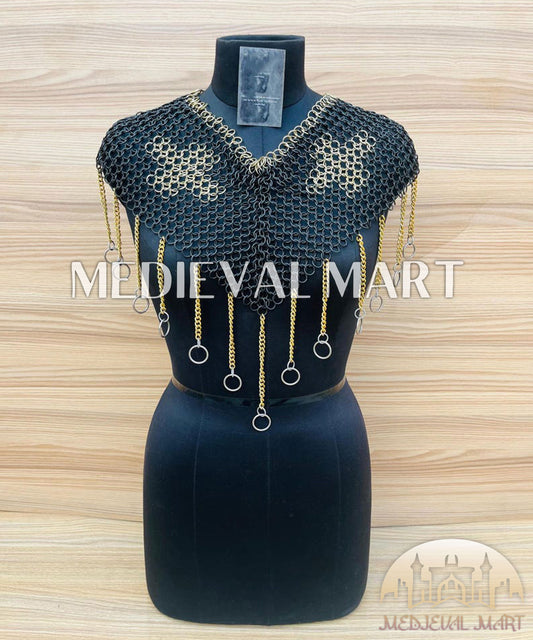 MEDIEVALMART AU Iconic Viking's Jarl Borg Iron Spikes  Battleworn Viking Wooden Shield | Gifts For Dad