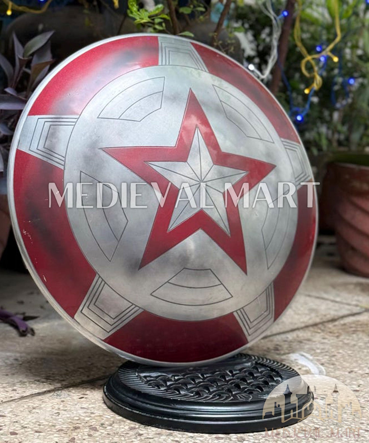 MEDIEVALMART AU Great Fantasy Helmet With Metal Horns or Free Stand | LARP Props