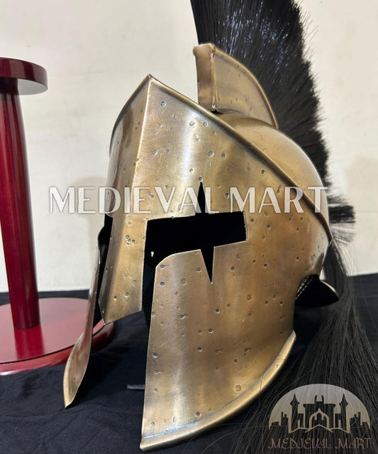 MEDIEVALMART AU Great Fantasy Helmet With Metal Horns or Free Stand | LARP Props