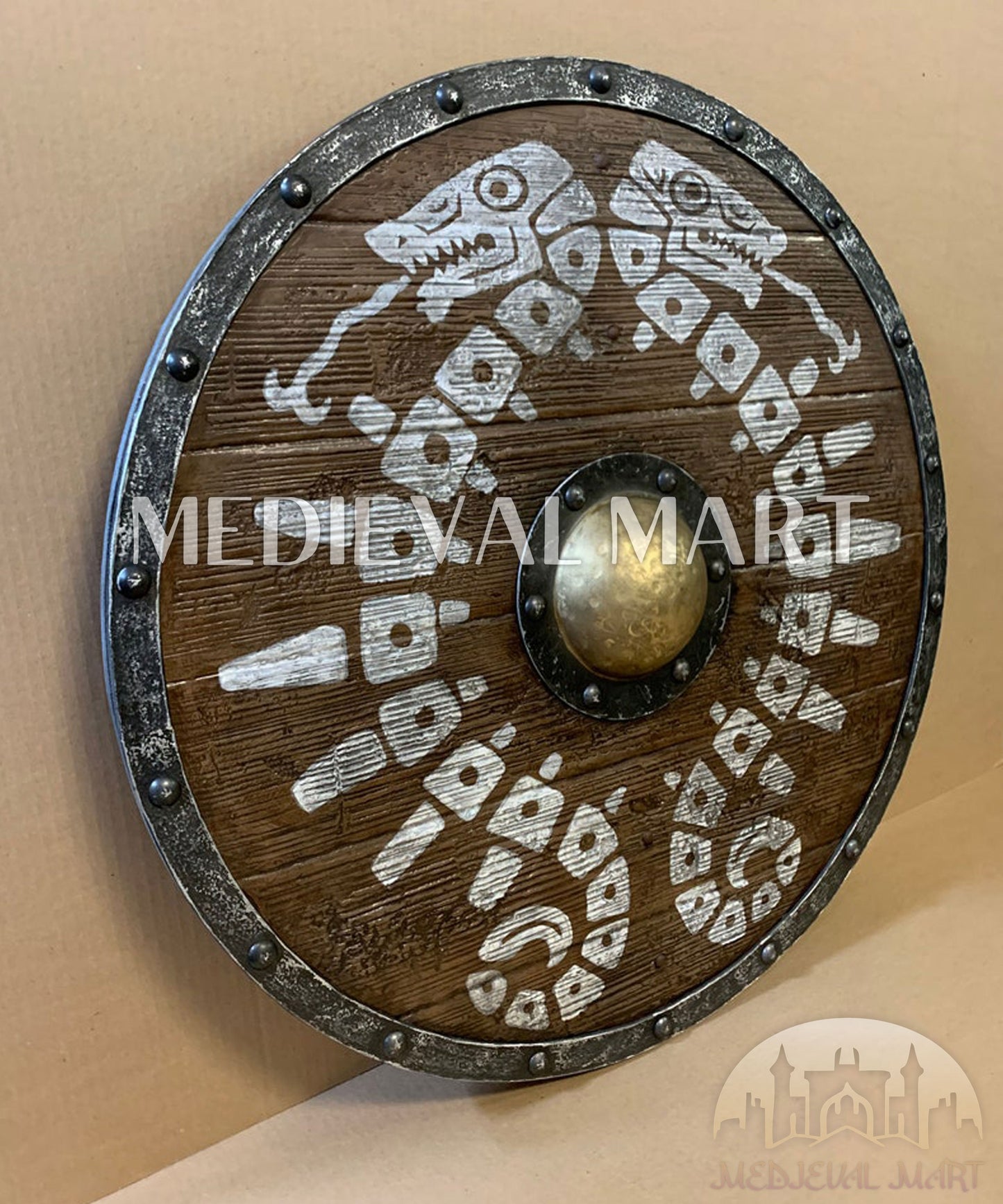 MEDIEVALMART AU First Avengers Steve Rogers Damaged Shield | Gift for Cosplayer