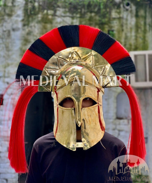 MEDIEVALMART AU Great Fantasy Helmet With Metal Horns or Free Stand | LARP Props