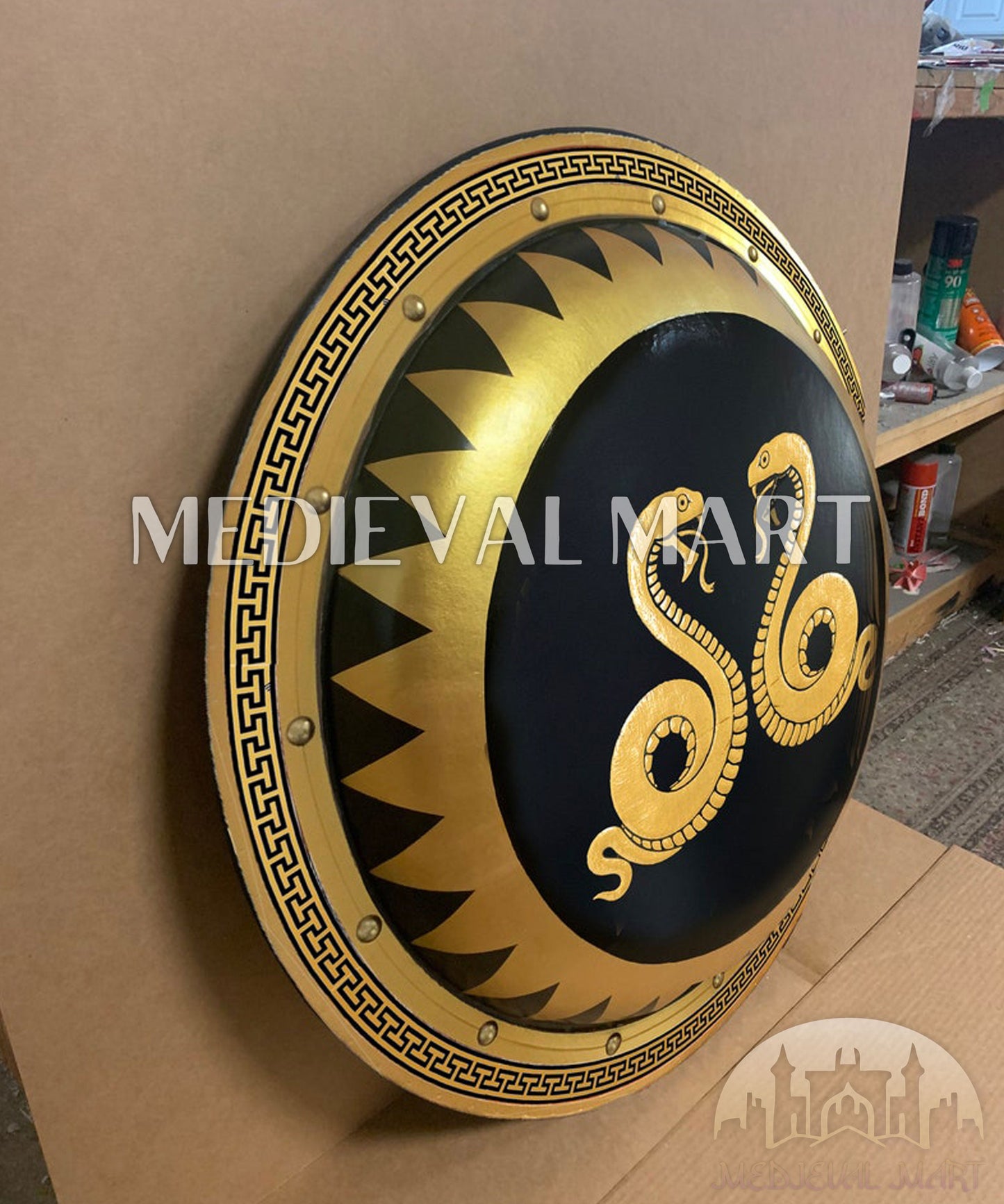 MEDIEVALMART AU First Avengers Steve Rogers Damaged Shield | Gift for Cosplayer