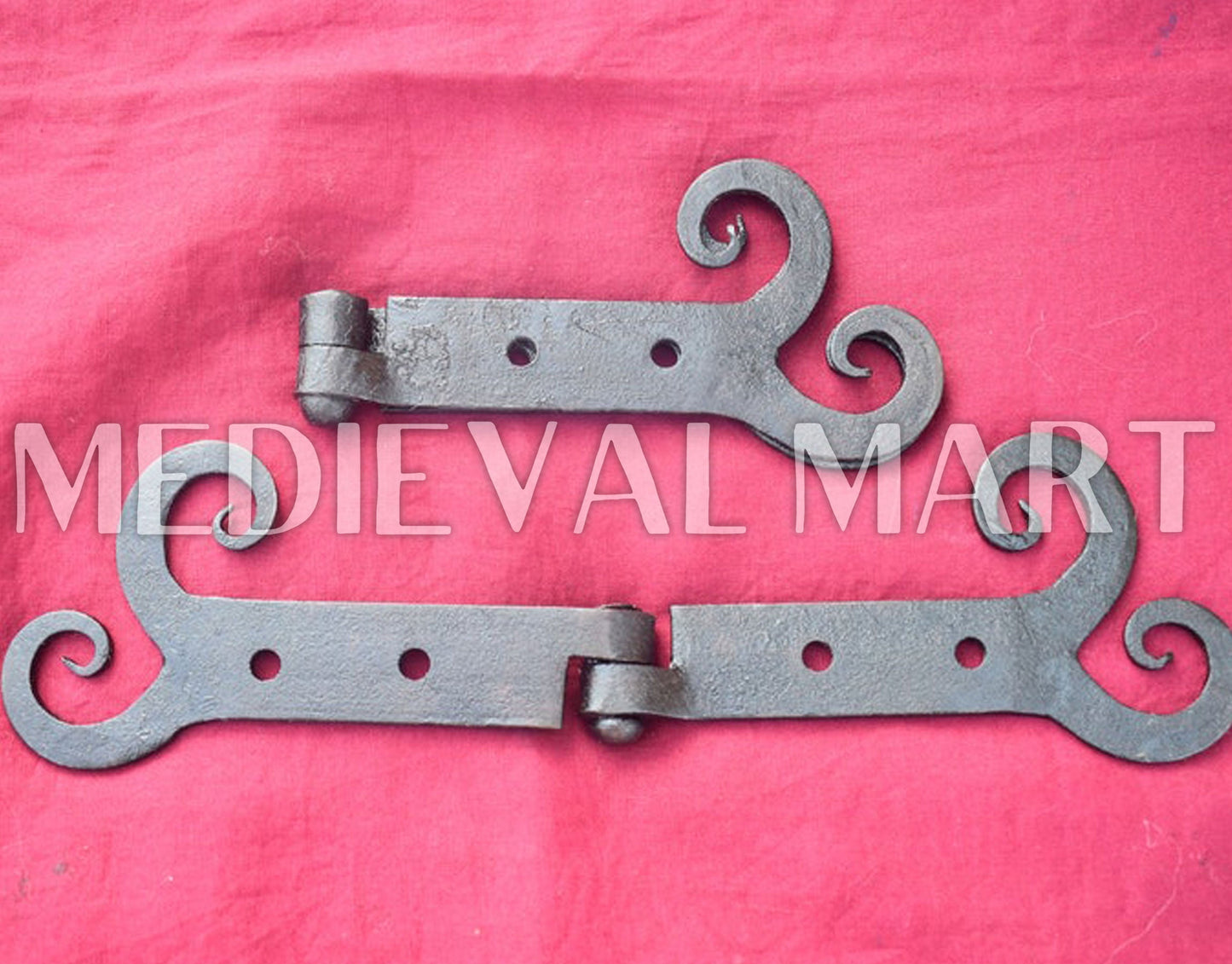 MEDIEVALMART AU Hand Forged Medieval Twisted Troll Cross Iron Pendent With Leather Cord