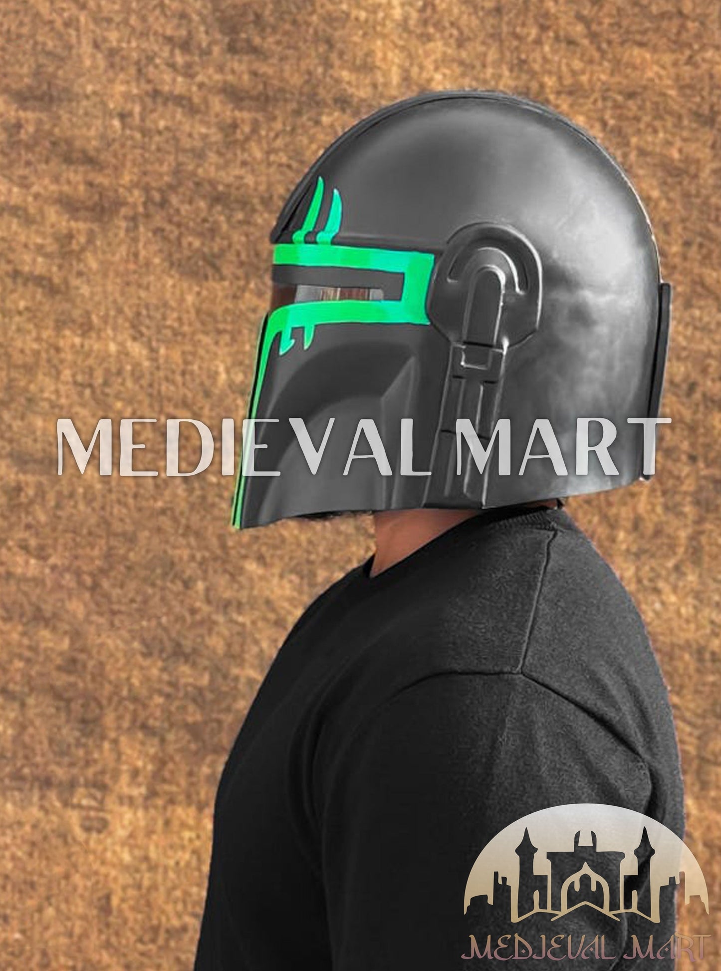 MEDIEVALMART AU "Achilles" Gold Finish Trojan Warrior Helmet W/H Free Stand | Troy Props