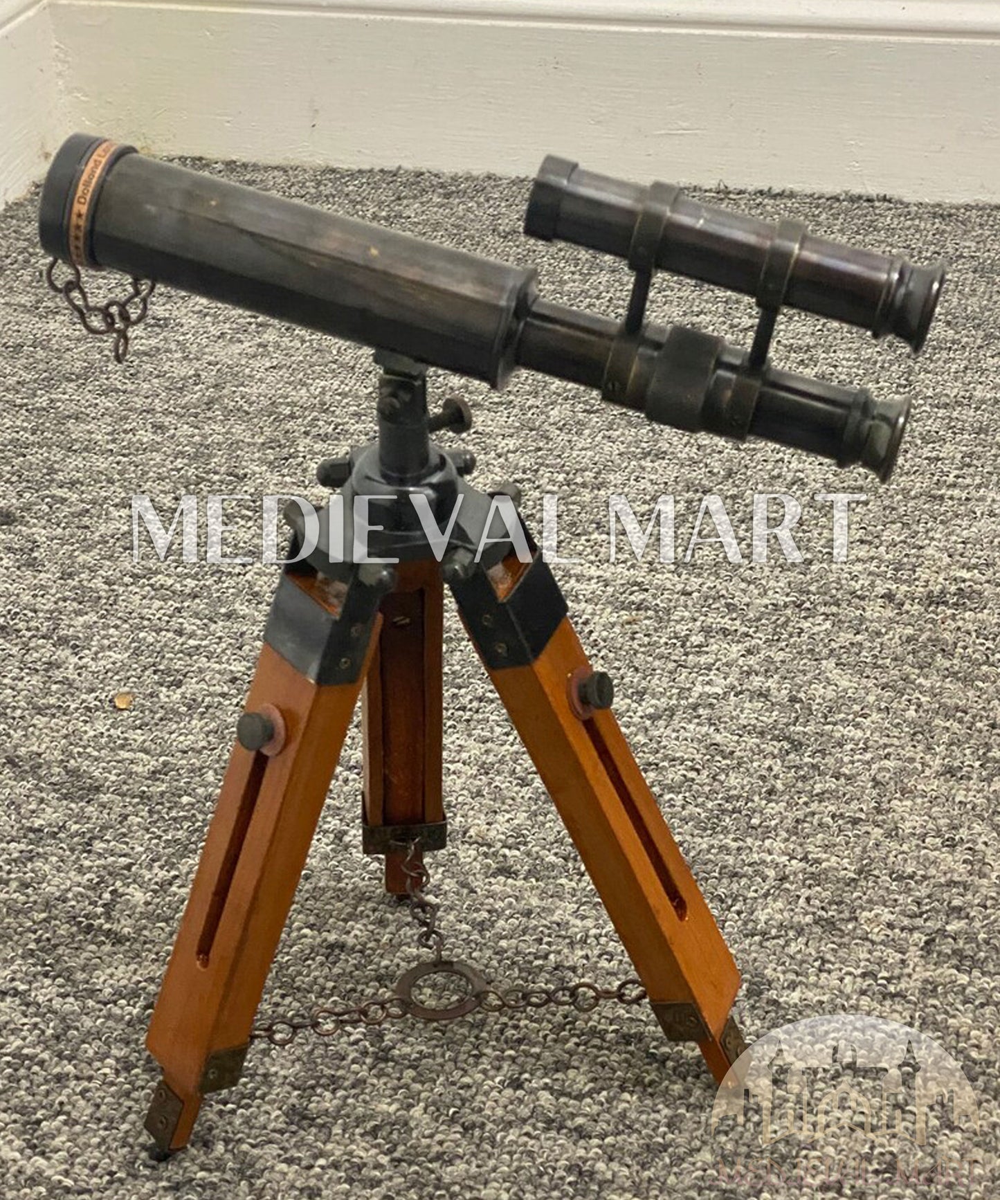 MEDIEVALMART AU Medieval Templar Devil Zelda Cross Inspired Wooden Shield Bliue & Gold Finish | Gift for Christmas Day