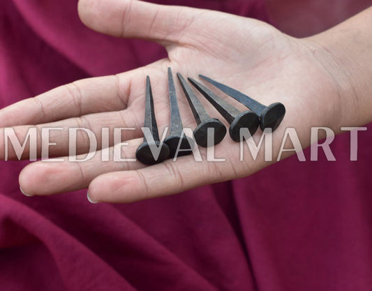 MEDIEVALMART AU Hand Forged Medieval Twisted Troll Cross Iron Pendent With Leather Cord