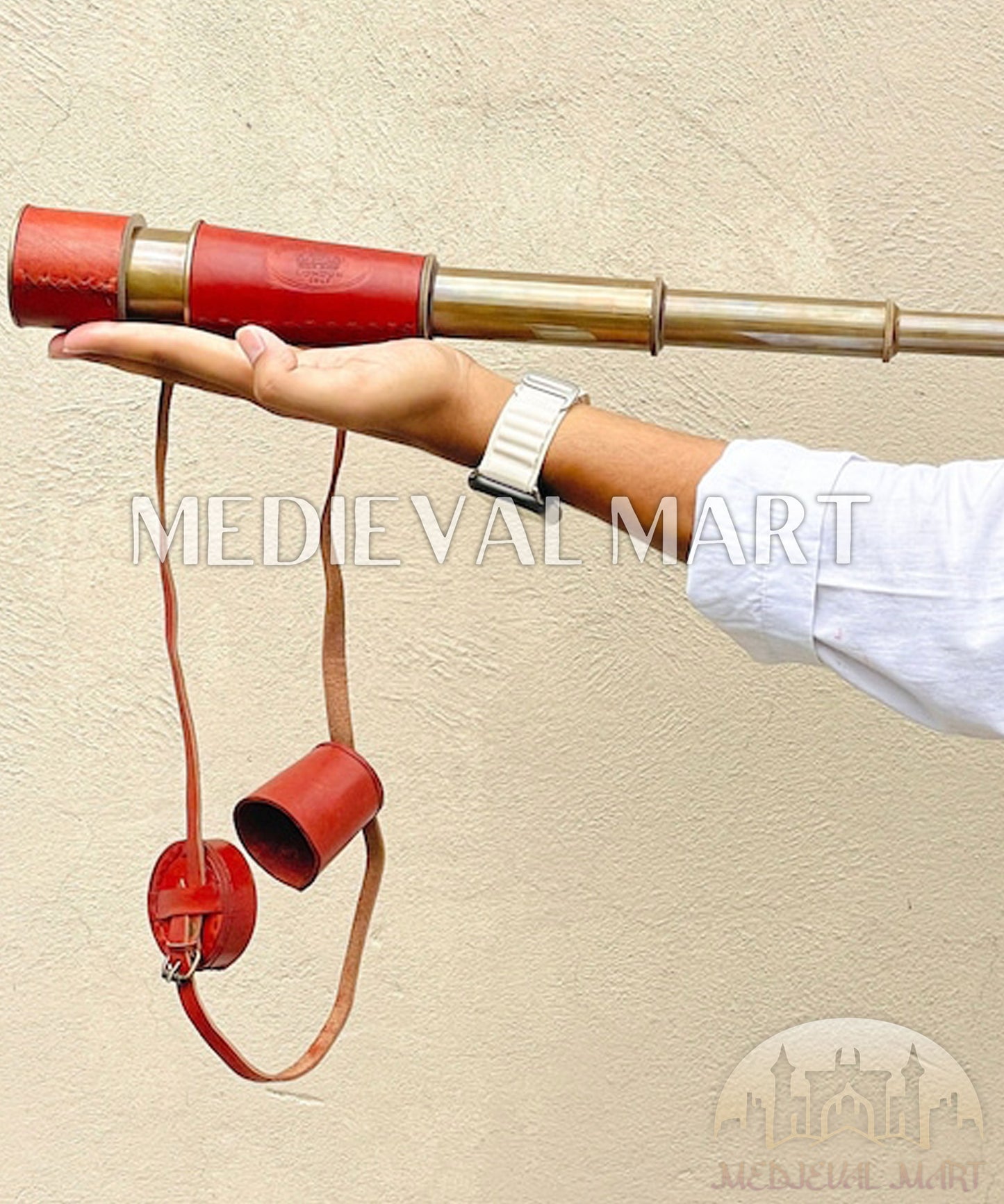 MEDIEVALMART AU "Achilles" Gold Finish Trojan Warrior Helmet W/H Free Stand | Troy Props