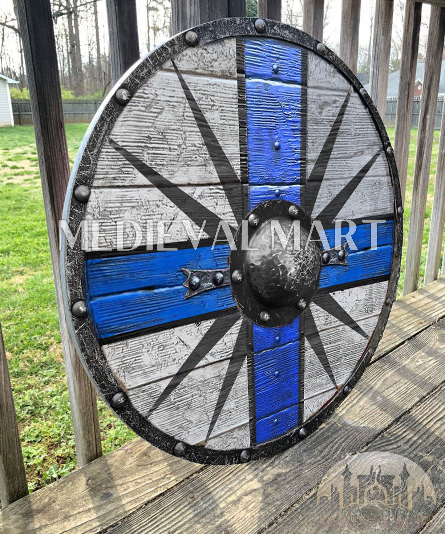 MEDIEVALMART AU First Avengers Steve Rogers Damaged Shield | Gift for Cosplayer