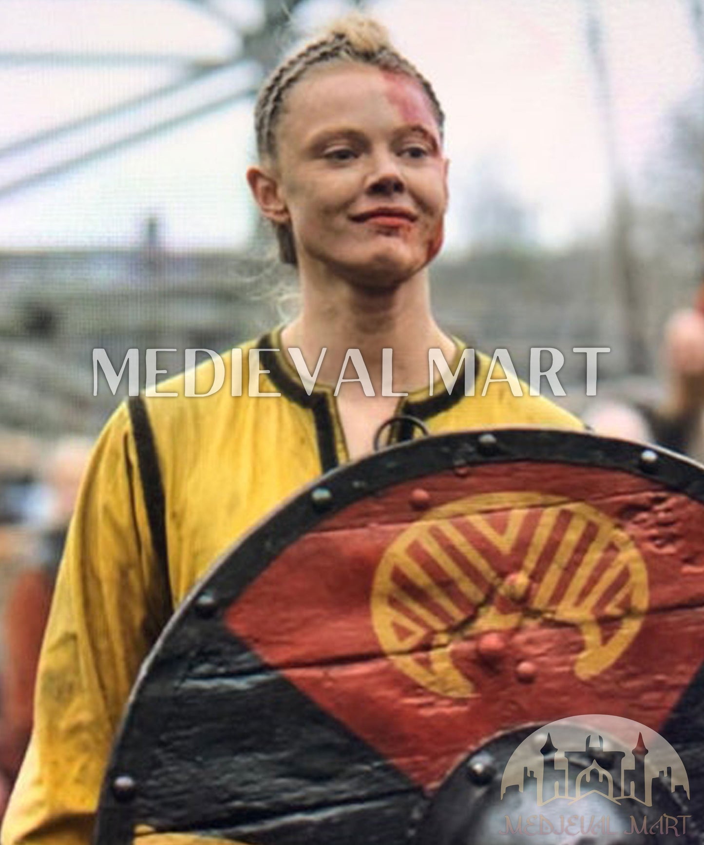 MEDIEVALMART AU First Avengers Steve Rogers Damaged Shield | Gift for Cosplayer