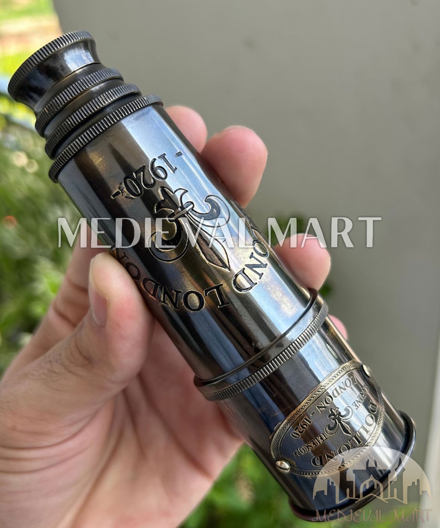 MEDIEVALMART AU Medieval Templar Devil Zelda Cross Inspired Wooden Shield Bliue & Gold Finish | Gift for Christmas Day