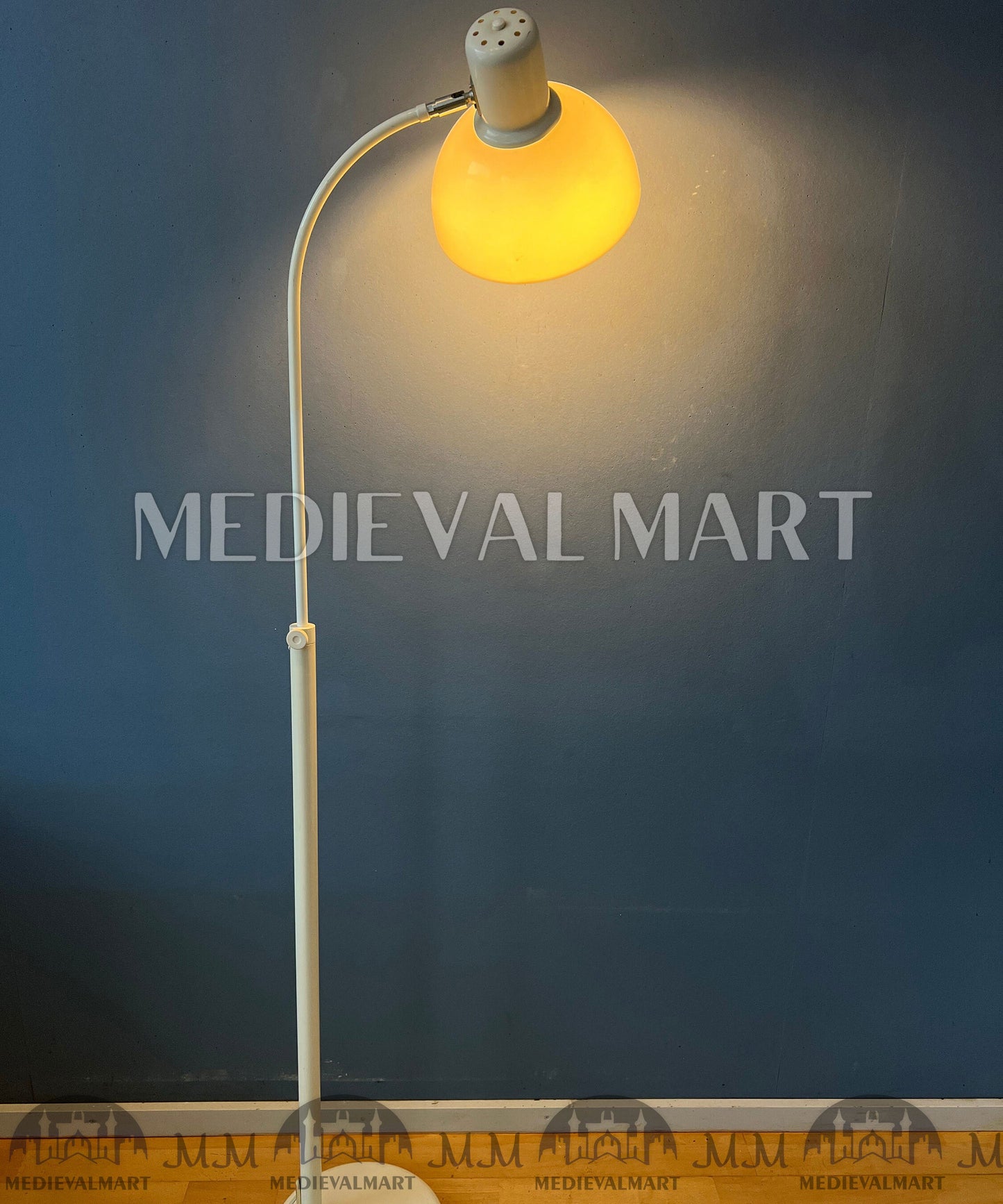 MEDIEVALMART AU Vintage Mid Century Silver Dijkstra Space Age Floor Lamp