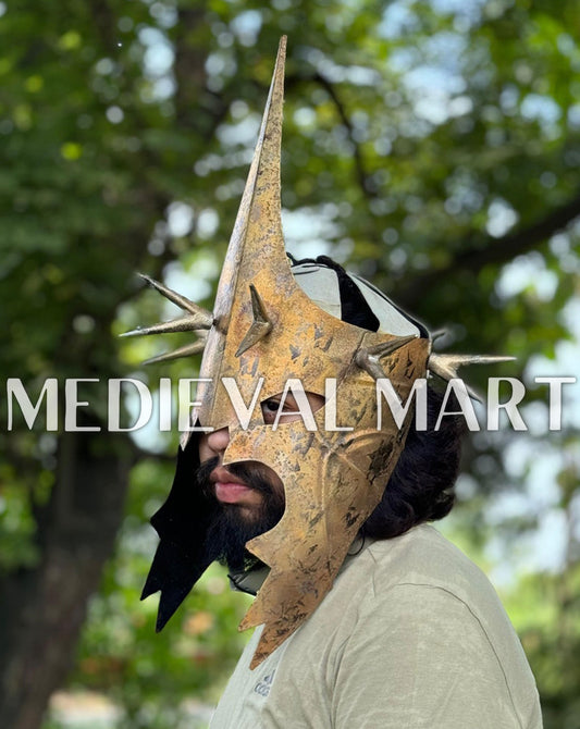 MEDIEVALMART AU "Achilles" Gold Finish Trojan Warrior Helmet W/H Free Stand | Troy Props
