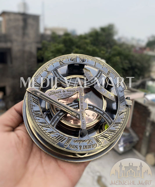 MEDIEVALMART AU Antique Finish “100 Years Calendar” Engraved Compass W/H “VintageVault” Case | Gift For Dad, Gift For Mom