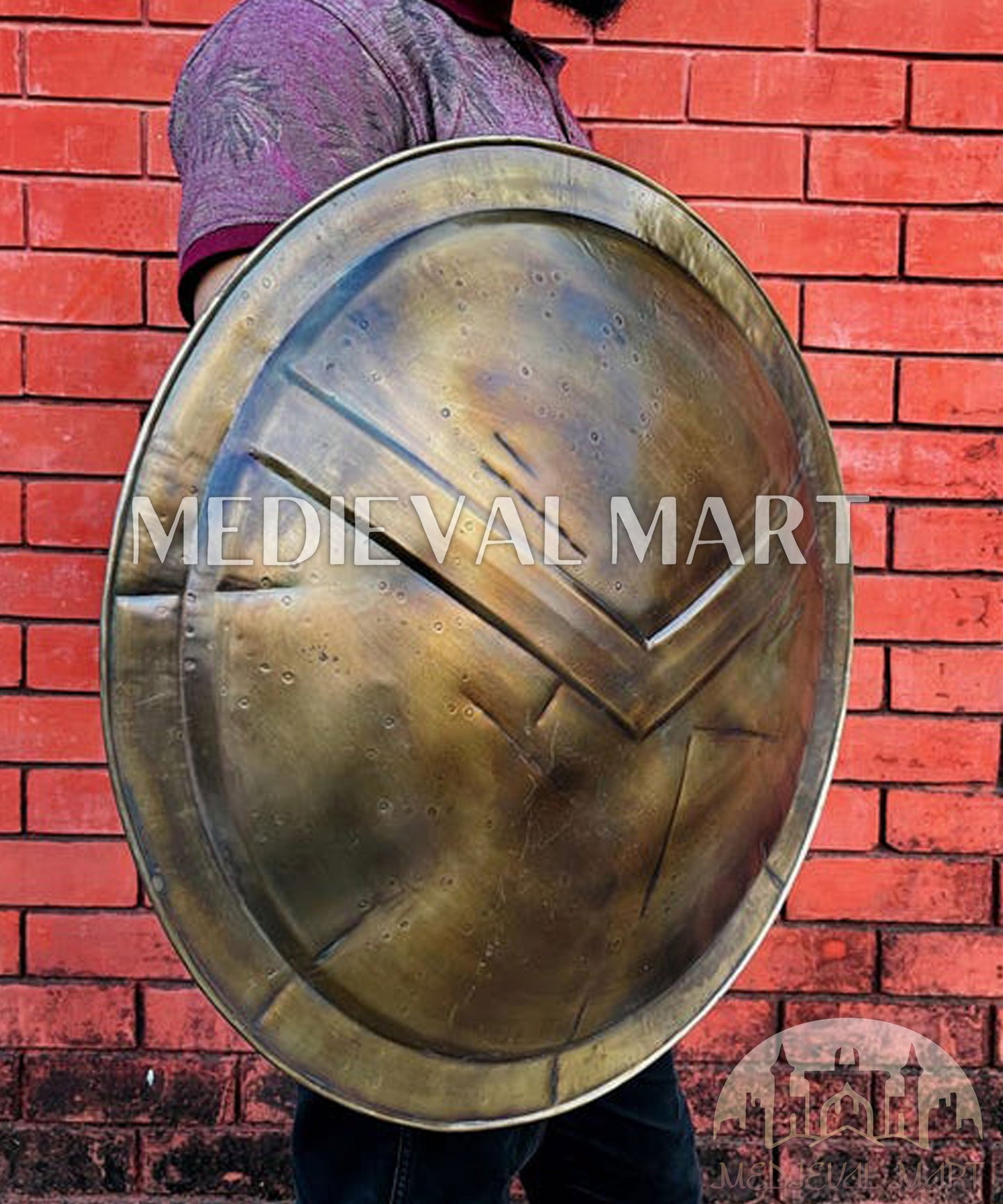 MEDIEVALMART AU First Avengers Steve Rogers Damaged Shield | Gift for Cosplayer