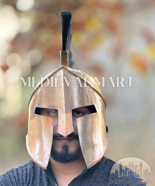 MEDIEVALMART AU Great Fantasy Helmet With Metal Horns or Free Stand | LARP Props