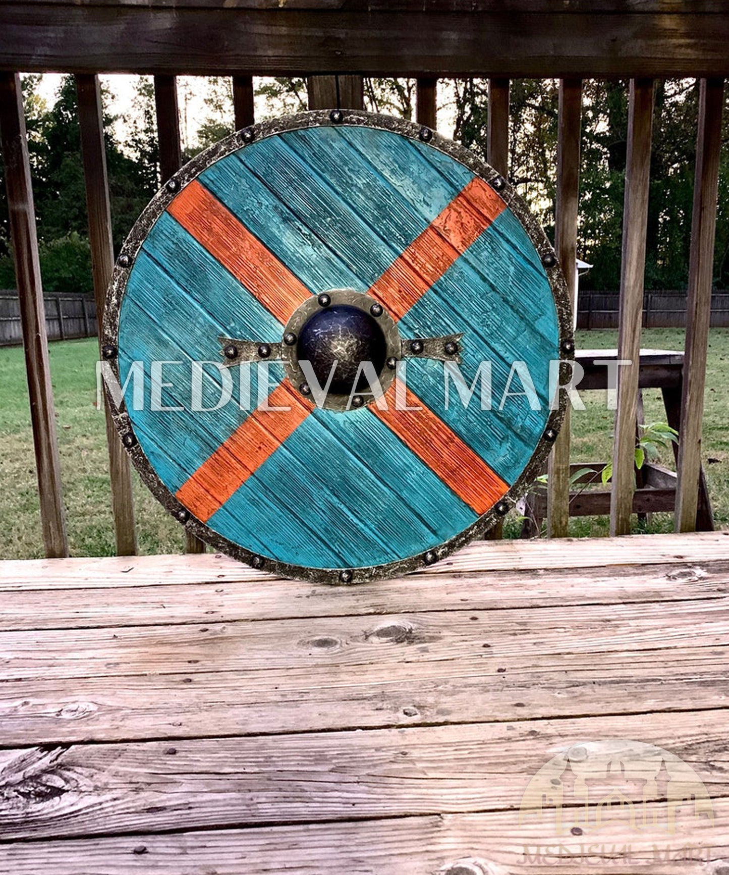 MEDIEVALMART AU First Avengers Steve Rogers Damaged Shield | Gift for Cosplayer