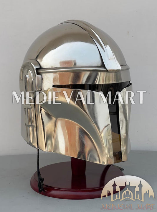MEDIEVALMART AU "Achilles" Gold Finish Trojan Warrior Helmet W/H Free Stand | Troy Props