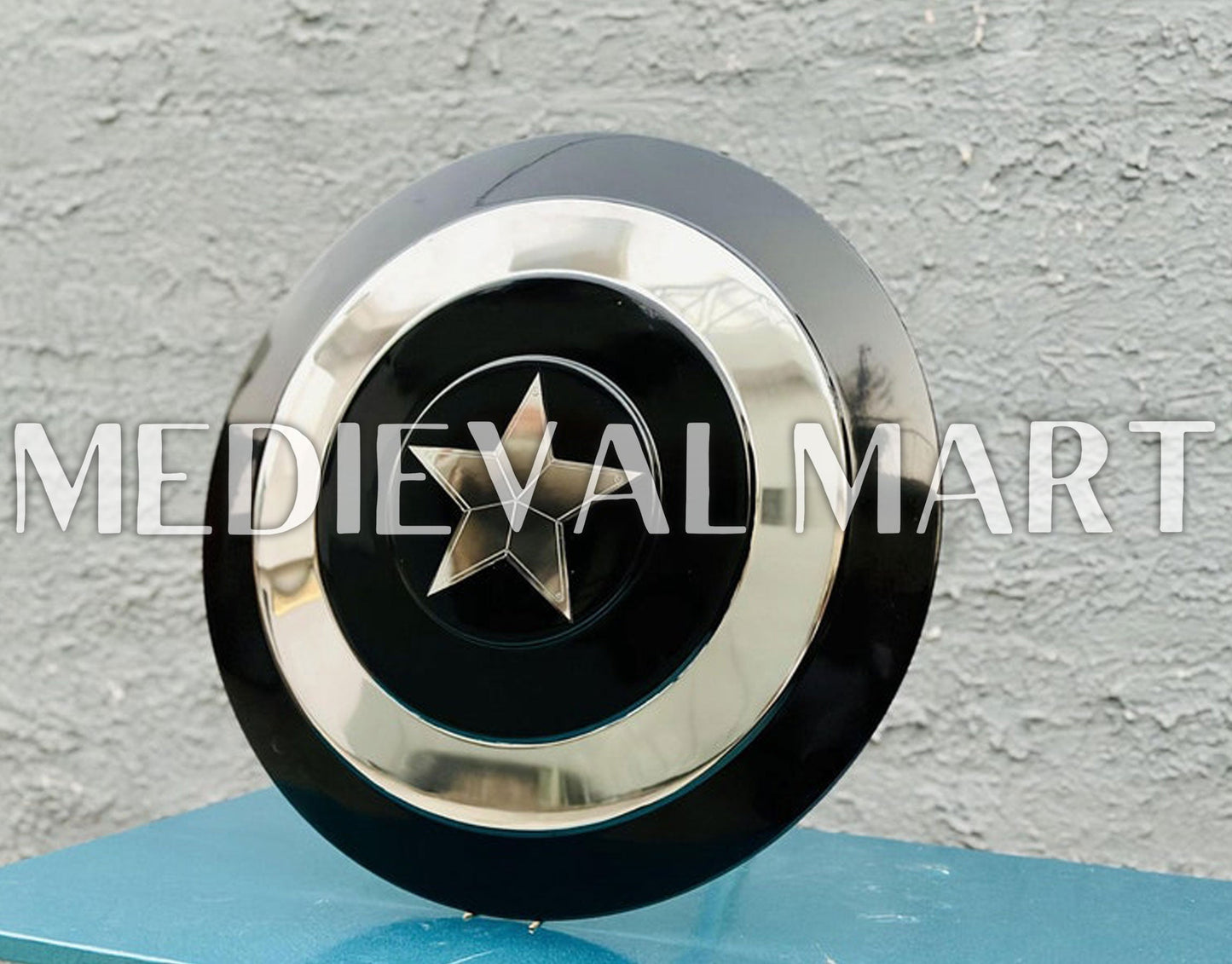 MEDIEVALMART AU First Avengers Steve Rogers Damaged Shield | Gift for Cosplayer