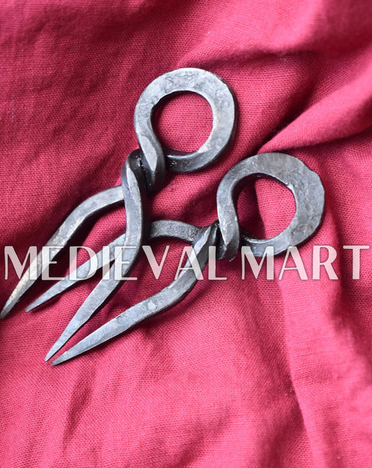 MEDIEVALMART AU Hand Forged Medieval Twisted Troll Cross Iron Pendent With Leather Cord