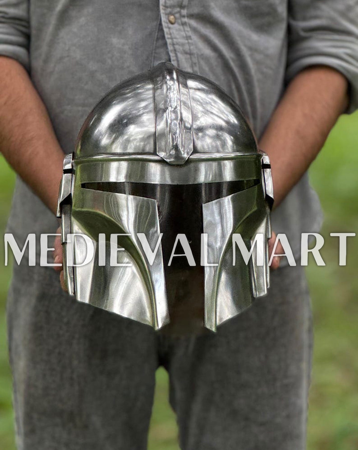 MEDIEVALMART AU "Achilles" Gold Finish Trojan Warrior Helmet W/H Free Stand | Troy Props