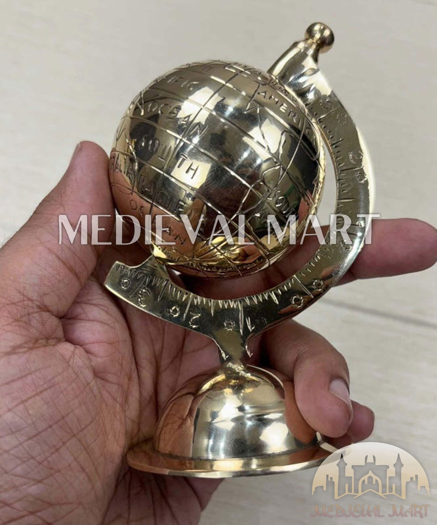 MEDIEVALMART AU "Achilles" Gold Finish Trojan Warrior Helmet W/H Free Stand | Troy Props