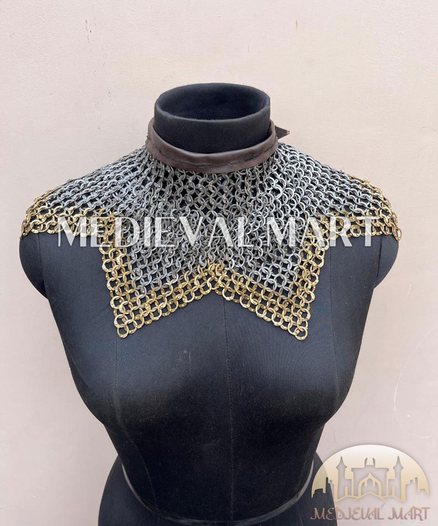 MEDIEVALMART AU Iconic Viking's Jarl Borg Iron Spikes  Battleworn Viking Wooden Shield | Gifts For Dad