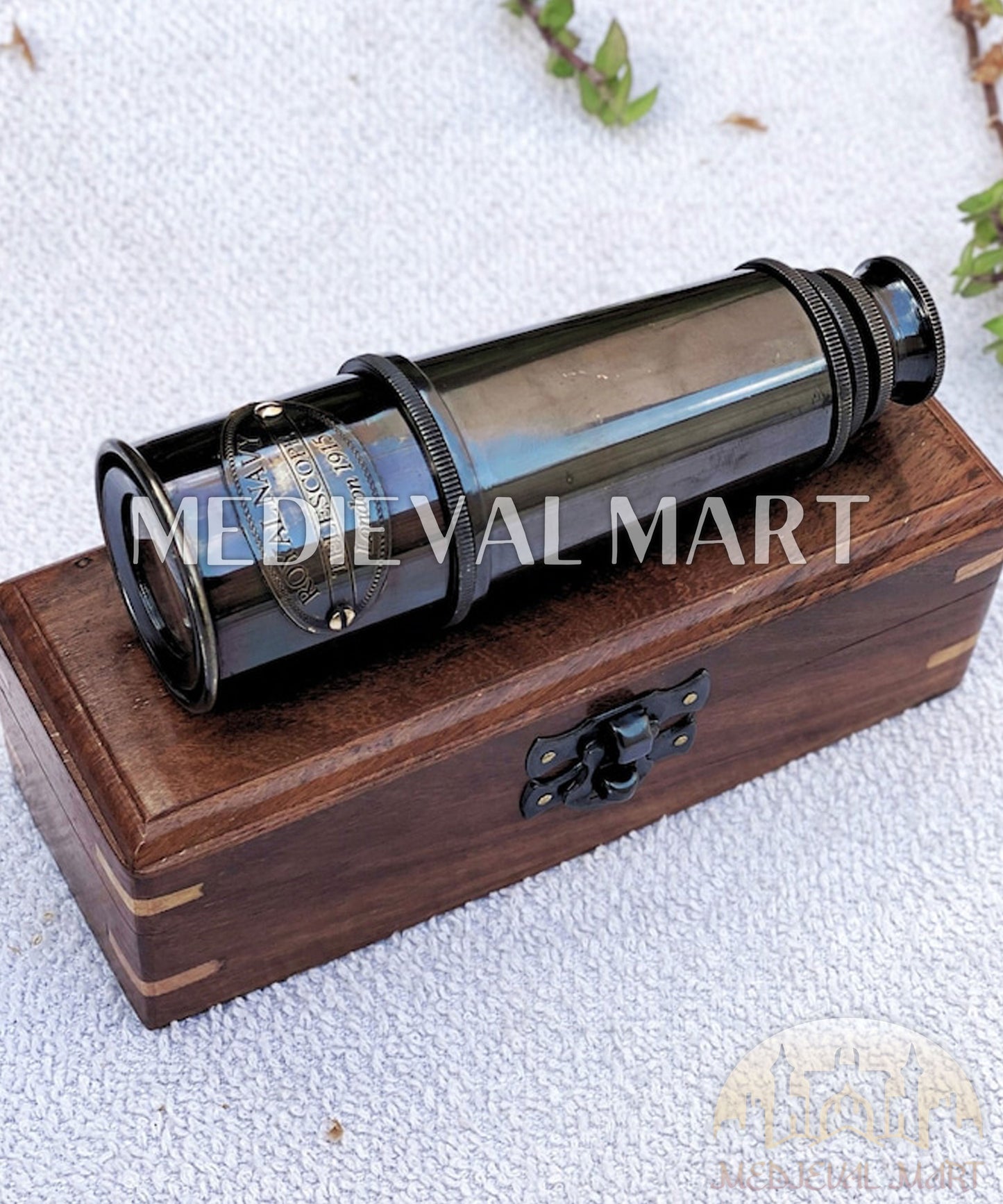 MEDIEVALMART AU Medieval Templar Devil Zelda Cross Inspired Wooden Shield Bliue & Gold Finish | Gift for Christmas Day