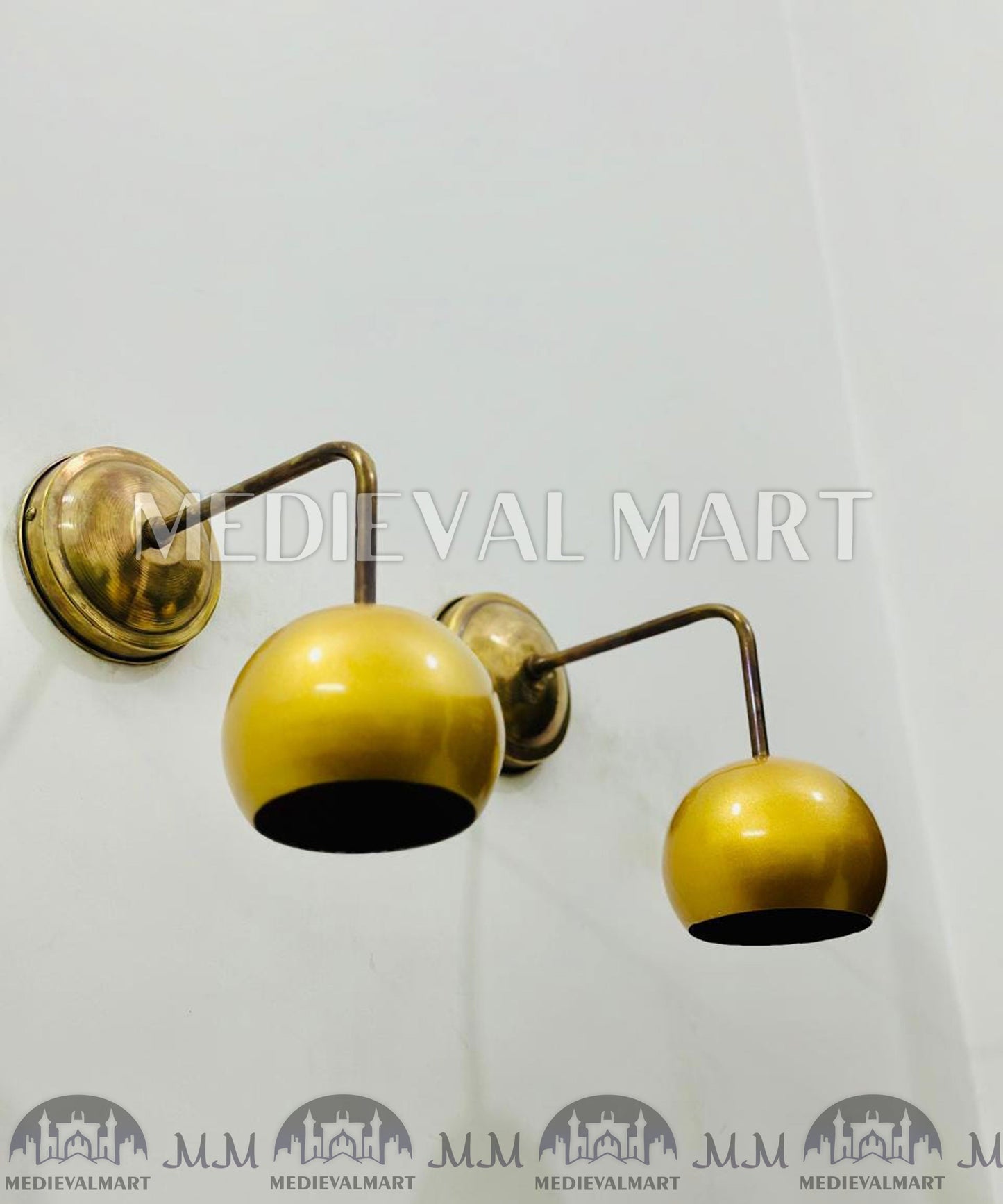 MEDIEVALMART AU European Greaves Knight English Legs Armor "Buff Polish"