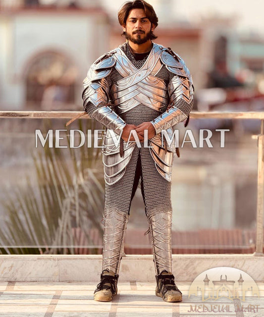 MEDIEVALMART AU Hand Forged Medieval Twisted Troll Cross Iron Pendent With Leather Cord