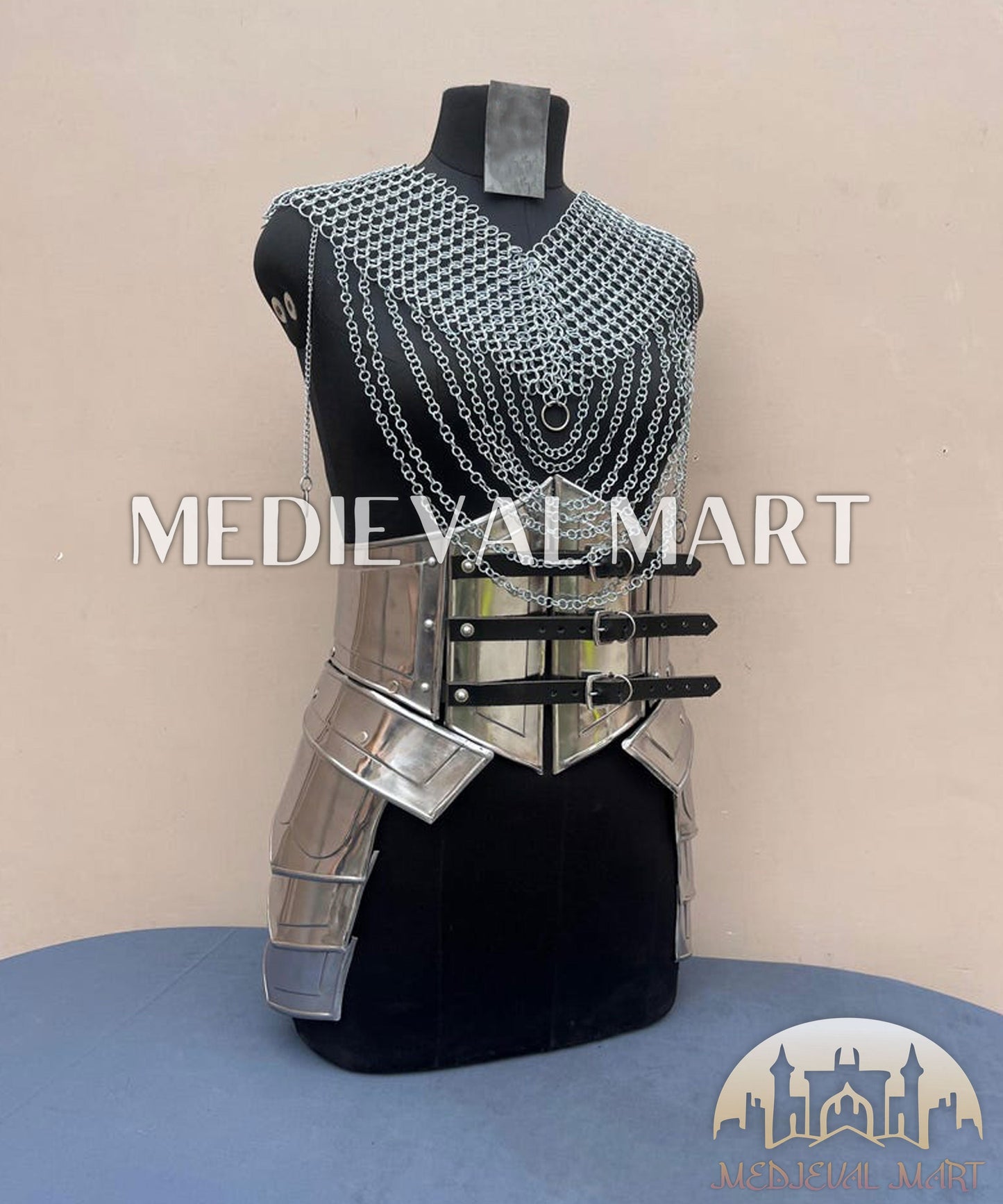 MEDIEVALMART AU Iconic Viking's Jarl Borg Iron Spikes  Battleworn Viking Wooden Shield | Gifts For Dad