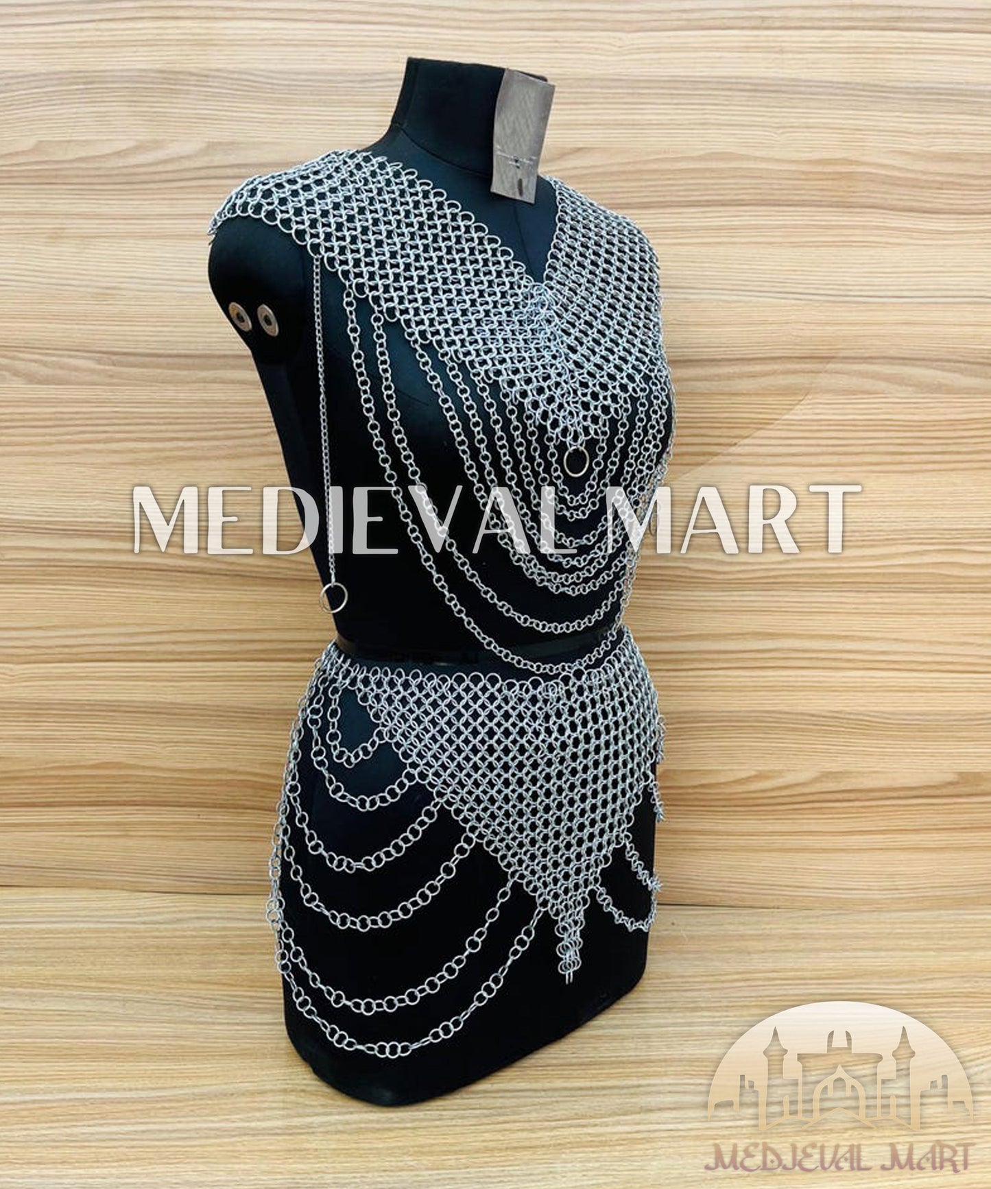 MEDIEVALMART AU Iconic Viking's Jarl Borg Iron Spikes  Battleworn Viking Wooden Shield | Gifts For Dad