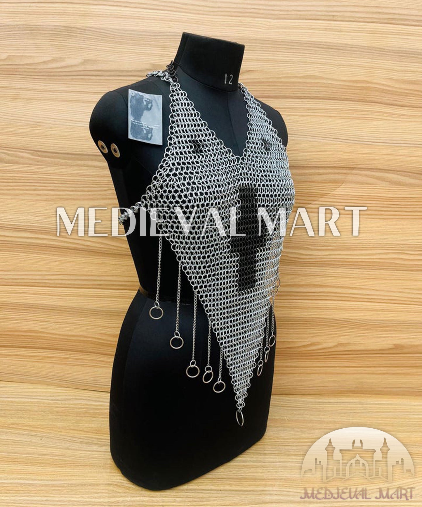 MEDIEVALMART AU Iconic Viking's Jarl Borg Iron Spikes  Battleworn Viking Wooden Shield | Gifts For Dad