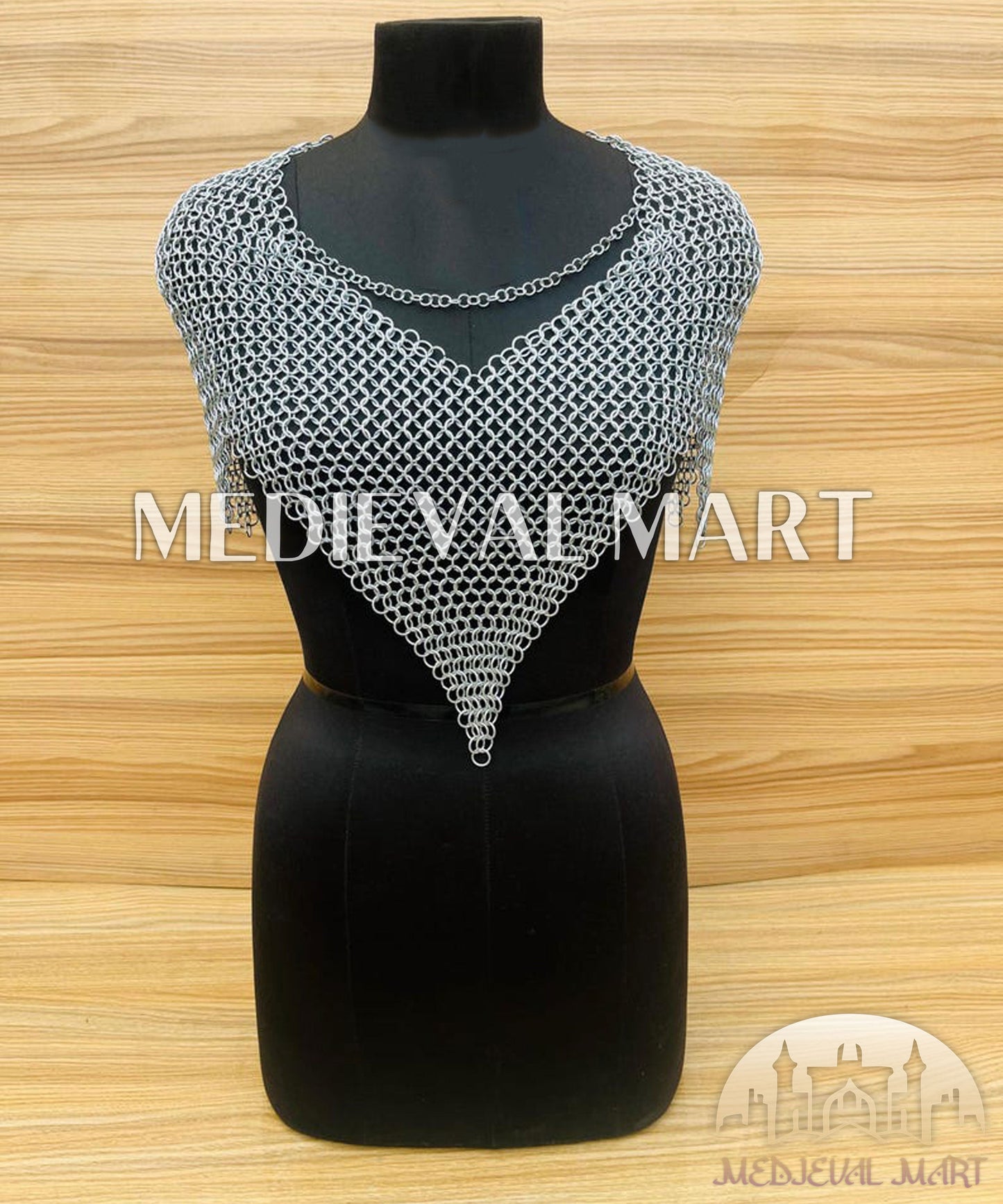 MEDIEVALMART AU Iconic Viking's Jarl Borg Iron Spikes  Battleworn Viking Wooden Shield | Gifts For Dad