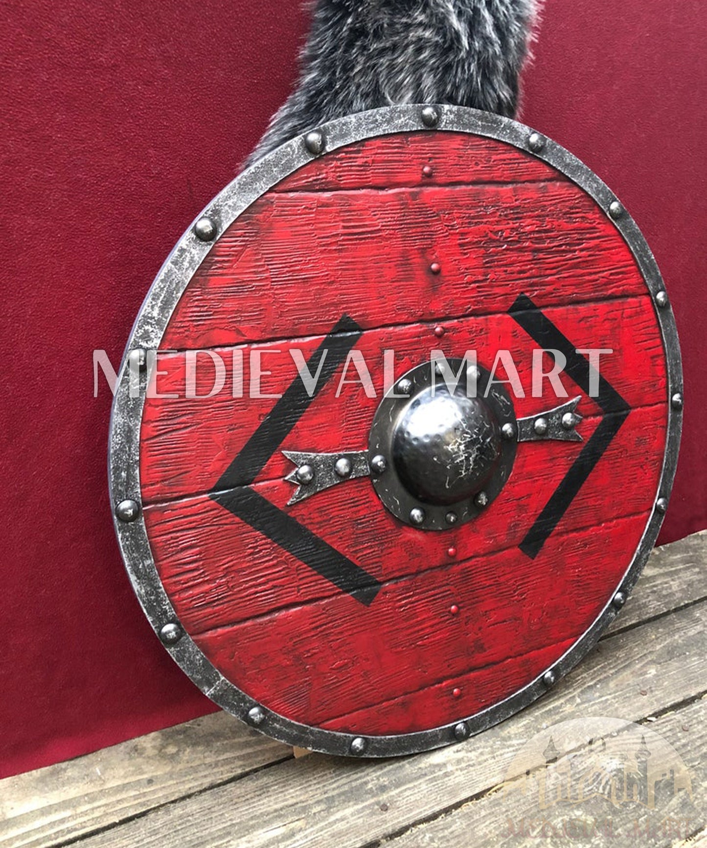 MEDIEVALMART AU First Avengers Steve Rogers Damaged Shield | Gift for Cosplayer