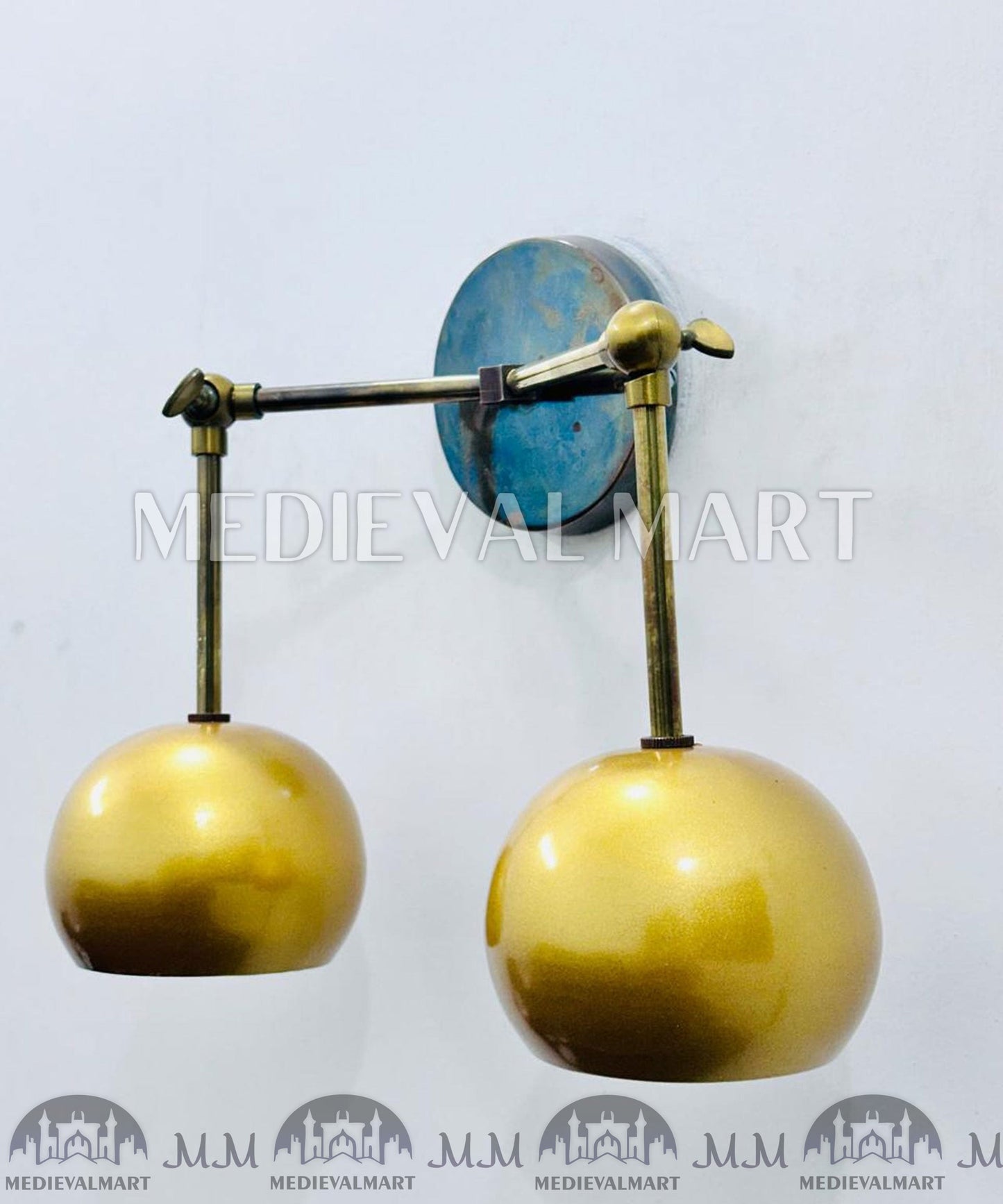 MEDIEVALMART AU European Greaves Knight English Legs Armor "Buff Polish"