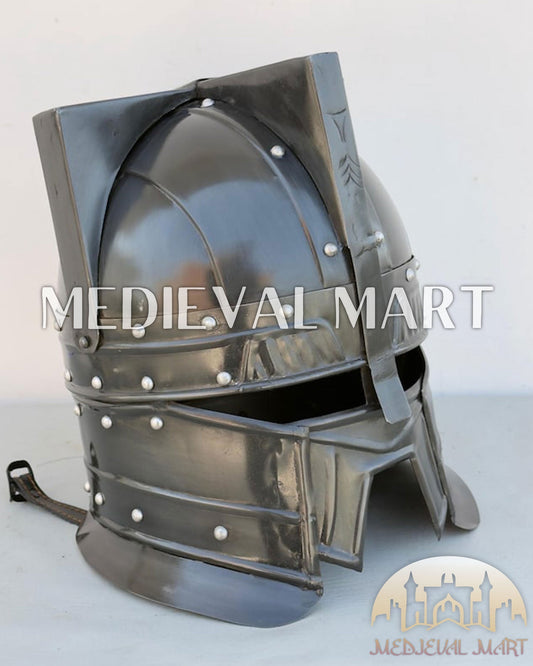 MEDIEVALMART AU Great Fantasy Helmet With Metal Horns or Free Stand | LARP Props