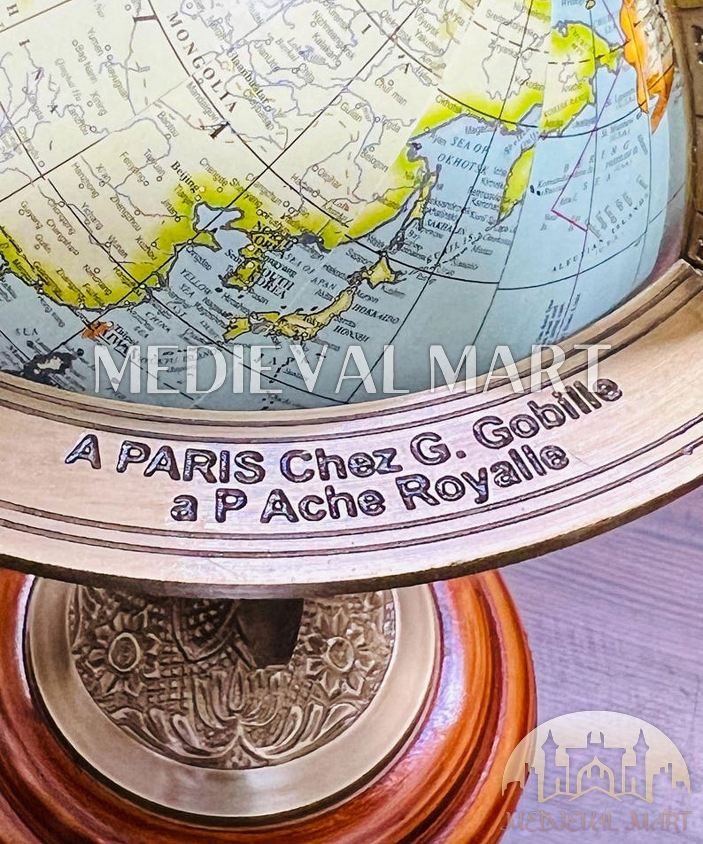 MEDIEVALMART AU "Achilles" Gold Finish Trojan Warrior Helmet W/H Free Stand | Troy Props